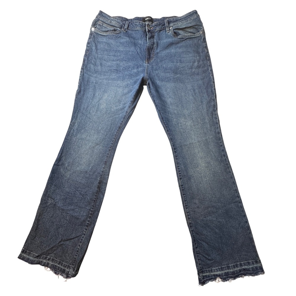 NovaMen Jeans Mens 40x33 Blue ZDF01D310023 Bootcut Raw Hem Stretch Denim Pants